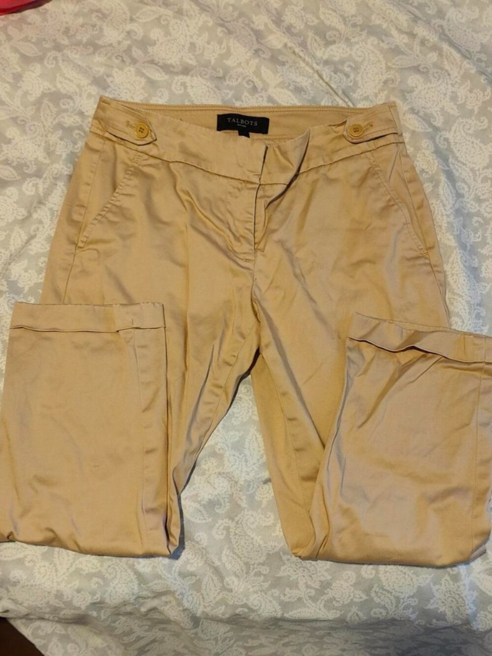 Talbots tan brown capris with pockets